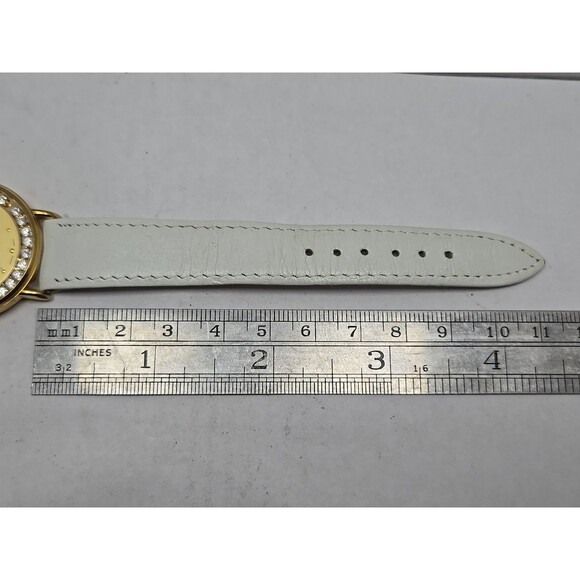 Womens Vintage Becora Gold Tone Watch Floating Rhinestones Crystals New Battery - Picture 7 of 11